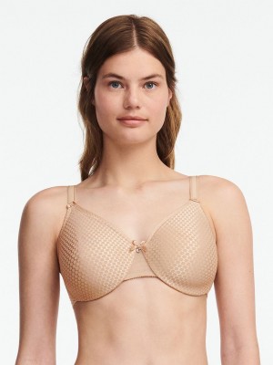 Beige Brown Women Chantelle C Magnifique Nouveau Seamless Minimizer Unlined Bra | SLC6776AD