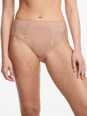 Beige Brown Women Chantelle Hedona Smoothing Full Briefs | DZN5612AU