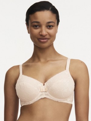 Beige Pink Women Chantelle Day to Night Full Coverage Unlined Bra | FSO2087YX