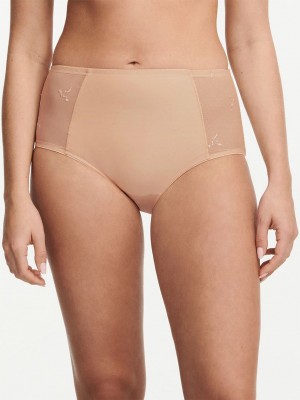 Beige Pink Women Chantelle Every Curve High Waist Briefs | QJW1897BG