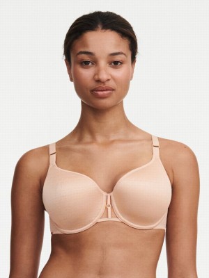 Beige Pink Women Chantelle Monogram Smooth Lightweight T-Shirt Bra | ZJI2340XD