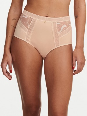 Beige Pink Women Chantelle True Lace High Waisted Briefs | BBO1626TP