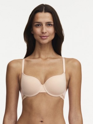 Beige Rose Women Chantelle Dream Today T-Shirt Bra | XGC397JQ