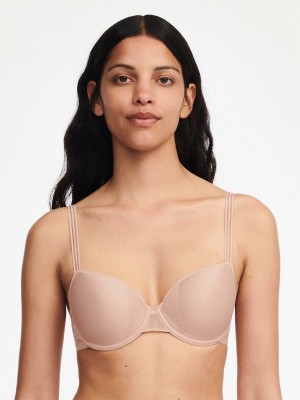 Beige Rose Women Chantelle Maddie Memory Foam Bras | USC4979DI