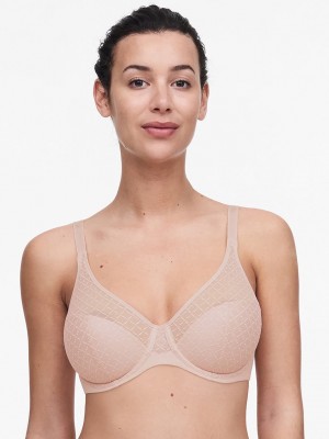 Beige Rose Women Chantelle Norah Chic Underwire Bras | SGG284KH