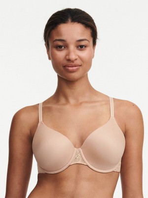 Beige Women Chantelle Impression EcoLight Flex T-Shirt Bra | KDW827QQ