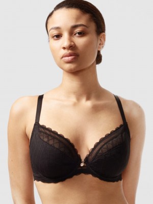 Black Women Chantelle C Chic Sexy Underwire Bras | INU6322AY