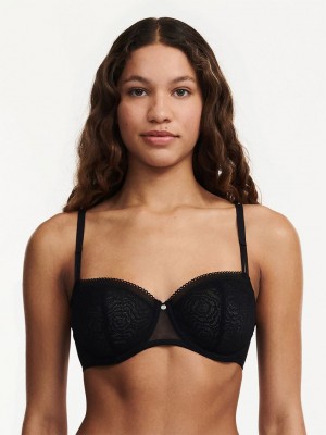 Black Women Chantelle C Jolie Demi Bras | GOF2440ND