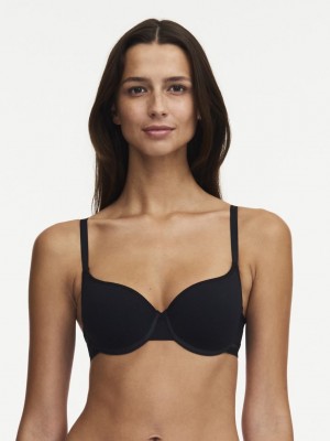 Black Women Chantelle Dream Today T-Shirt Bra | NFB6432YW