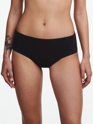 Black Women Chantelle Essential Leakproof Briefs | CPL3716WO