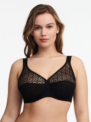 Black Women Chantelle Fete Full Coverage Unlined Bra | HPW2097NA