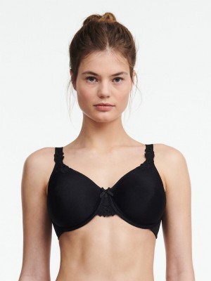 Black Women Chantelle Hedona Seamless Minimizer Unlined Bra | GHD2699AB