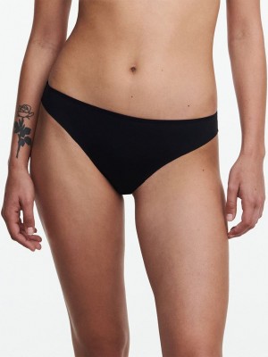 Black Women Chantelle Nais Thong Panty | SYO4171IV