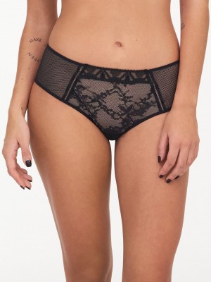 Black Women Chantelle Olivia Hipster Panty | NOA6682DX