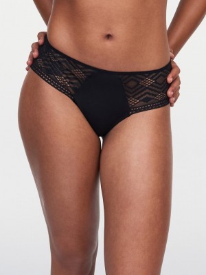 Black Women Chantelle Ondine Hipster Panty | HZP1040YG