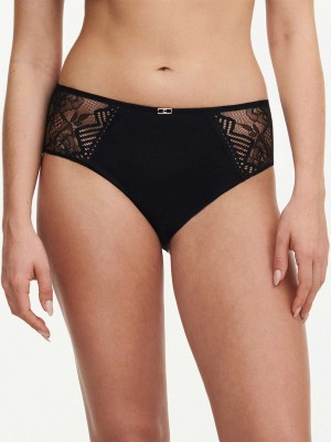 Black Women Chantelle Origins Lace Bikini Bottoms | VZT3649QJ