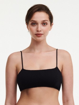 Black Women Chantelle Pulp Flex Size Swim Bikini Tops | ZAC9595VZ