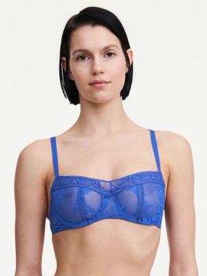 Blue Women Chantelle Olivia Demi Bras | KFM6053RF