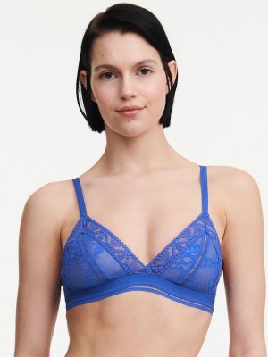 Blue Women Chantelle Olivia Wireless Bras | WJN9539TU