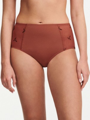 Brown Multicolor Women Chantelle Every Curve High Waist Briefs | NLC965PH