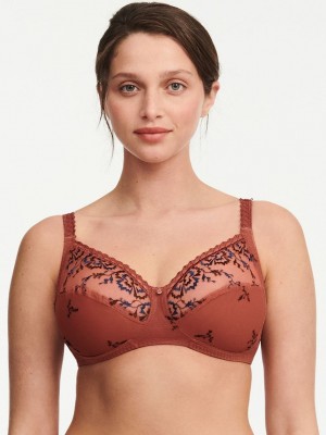 Brown Multicolor Women Chantelle Every Curve Full Coverage Wireless Bras | CMZ8764RX