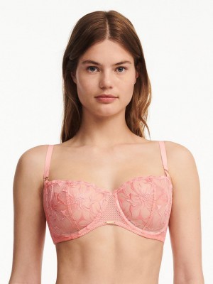 Coral Women Chantelle Fleurs Demi Bras | FYA9394VY