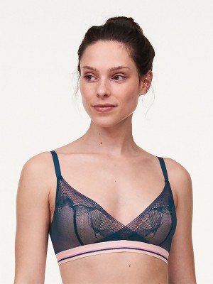 Deep Blue Women Chantelle Paola Wireless T-Shirt Bra | OEW2916KI