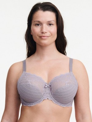 Grey Lavender Women Chantelle Rive Gauche Full Coverage Unlined Bra | WQM3493HU