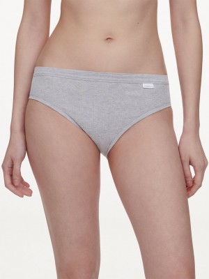 Grey Women Chantelle Cotton Comfort Hi-Cut Briefs | KGV1544LX