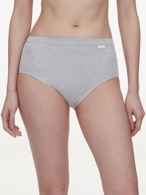 Grey Women Chantelle Cotton Comfort High Waist Briefs | MYL3784HM