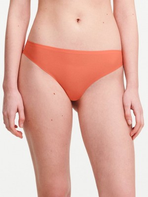 Orange Women Chantelle SoftStretch Thong Panty | VDZ9496NW