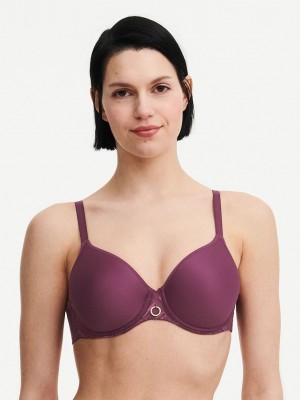 Purple Women Chantelle Graphic Support Full Coverage Custom Fit T-Shirt Bra | DSR8494GE