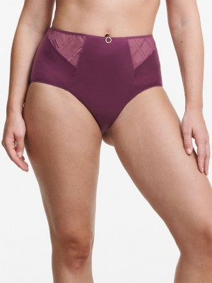 Purple Women Chantelle Graphic Support Smoothing Full Briefs | BMJ4098HN