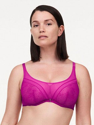 Purple Women Chantelle Modern Support Underwired Top Bras | TAN521PI