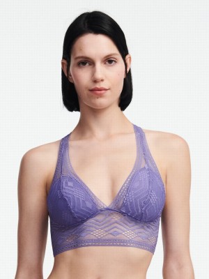 Purple Women Chantelle Ondine Wireless Bras | SGZ8864VO