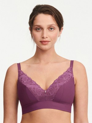 Purple Women Chantelle Orangerie Dream Wireless Bras | IPB4472EH