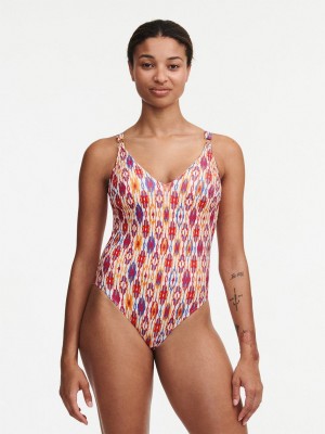 Red Women Chantelle Devotion Wireless Swimsuits | SBM6857UR