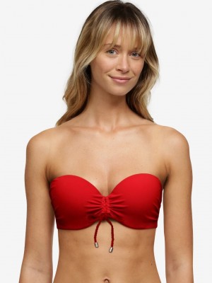 Red Women Chantelle Inspire Bandeau Swim Bikini Tops | JXW6185NR