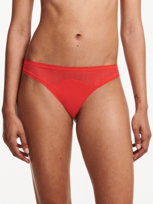 Red Women Chantelle Romane Thong Panty | PYI5537XM