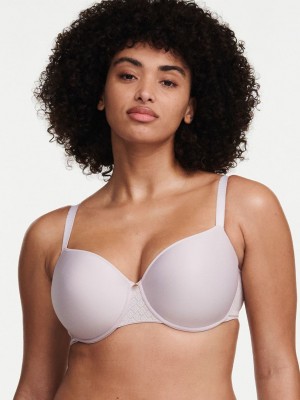 Rose Grey Women Chantelle Lucie Lace Sexy Comfort T-Shirt Bra | PAB917CS