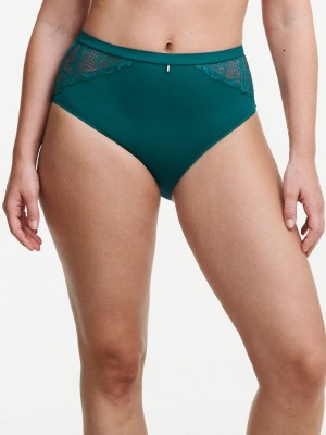 Turquoise Women Chantelle Orangerie Dream High Waist Briefs | UOT187FL