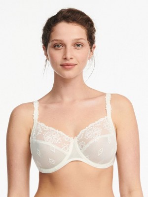 White Women Chantelle Champs Elysees Full Coverage Unlined Bra | UWO9431TK