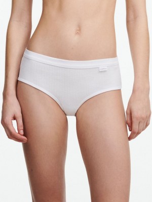 White Women Chantelle Cotton Comfort Hipster Panty | FUV8390IS