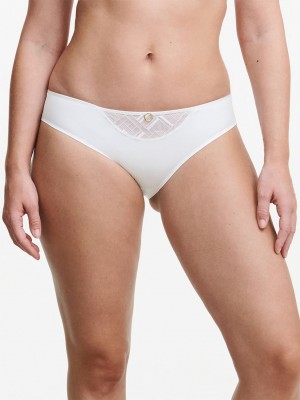 White Women Chantelle Graphic Support Bikini Bottoms | XFL4611OJ