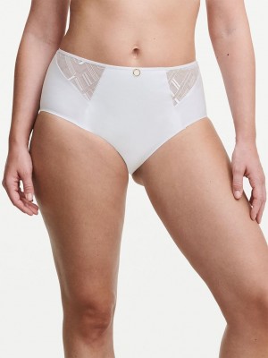 White Women Chantelle Graphic Support Smoothing Full Briefs | WEK8880ZP