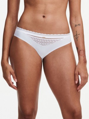 White Women Chantelle Monogram Bikini Bottoms | VAO675JP