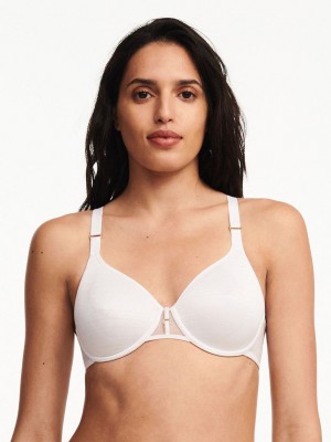 White Women Chantelle Monogram Smooth Lightweight T-Shirt Bra | OLV1217XJ