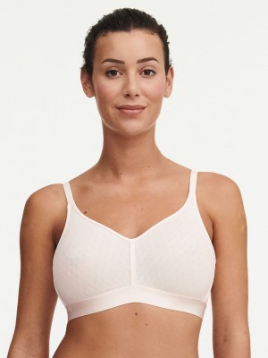 White Women Chantelle Smooth Lines Back Smoothing Wireless Bras | XTR4196OK