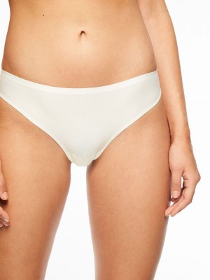 White Women Chantelle SoftStretch Thong Panty | TOD4515EK