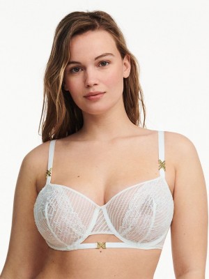 White Women Chantelle tXture Demi Bras | ZEE1646CR